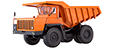 BELAZ-540A (orange).