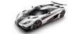 Koenigsegg One: 1 (silver).