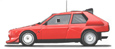 Lancia Delta S4 (red).