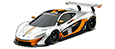 McLaren P1 GTR (silver/orange/black).