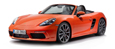 Porsche 718 Boxster S (orange).